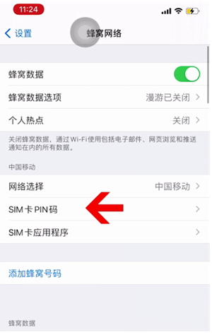 北泉镇苹果14维修网分享如何给iPhone14的SIM卡设置密码 