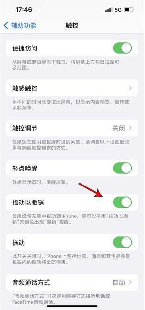 北泉镇苹果手机维修分享iPhone手机如何设置摇一摇删除文字 